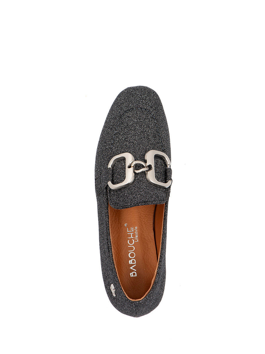 Clau | Loafer Anthrazit Glitzer