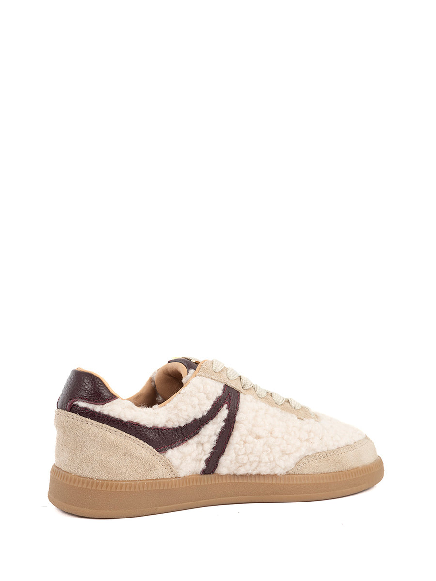 Mia | Sneaker Beige/Bordo