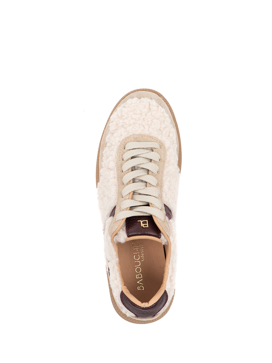 Mia | Sneaker Beige/Bordo