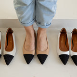 Becca | Ballerina Schwarz/Hellbeige