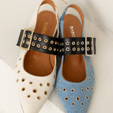 Samee | Slingback Beige/Zwart