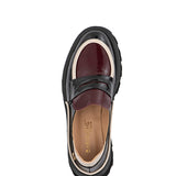 Evita | Chunky Loafer Black/Off White/Bordeaux