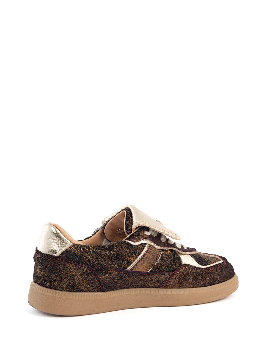 Ira | Sneaker Dark Brown/Gold