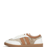 Lita | Sneaker Wit/Wit Goud/Cognac