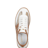 Lita | Sneaker Wit/Wit Goud/Cognac