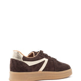 Liva | Sneaker Dark Brown/Gold