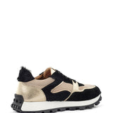 Livia | Sneaker Schwarz/Gold/Beige