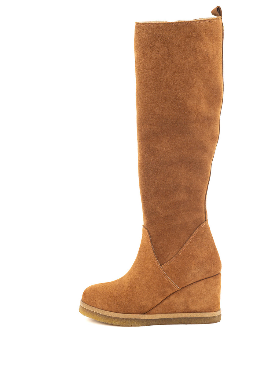 Dian | Fur boots Cognac