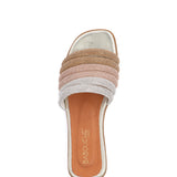Floria | Slipper Silver White Rose Gold