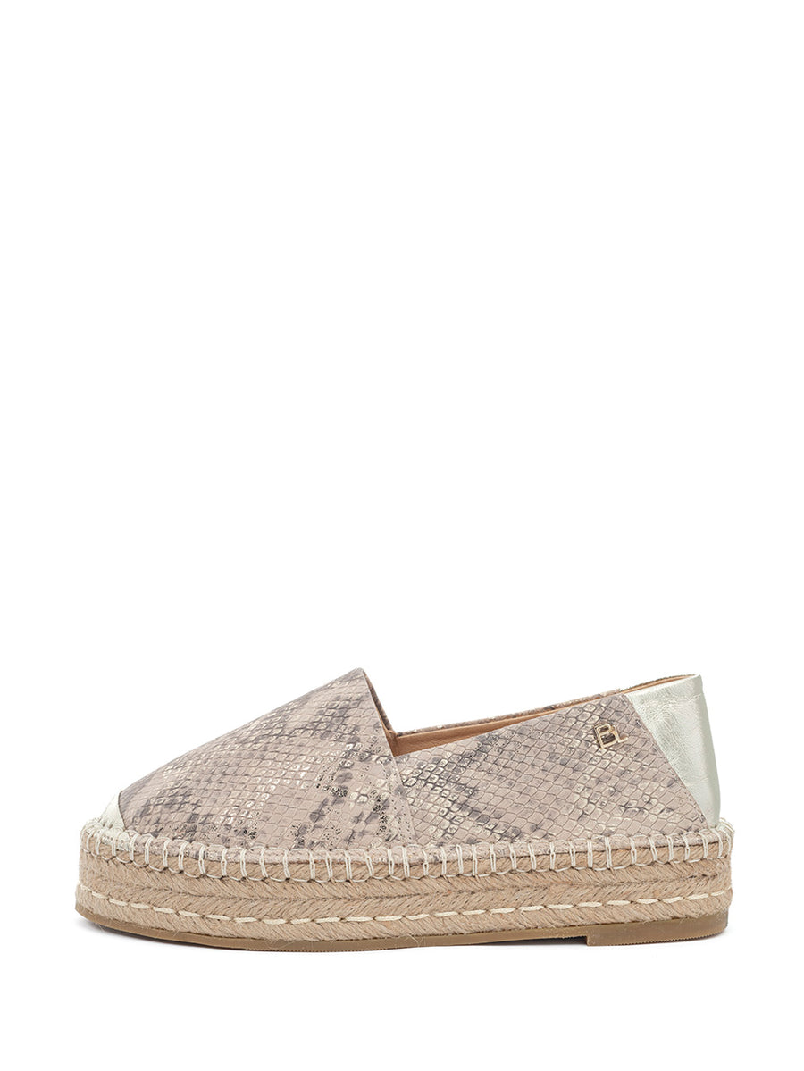 Jessie | Espadrille Snake Gold