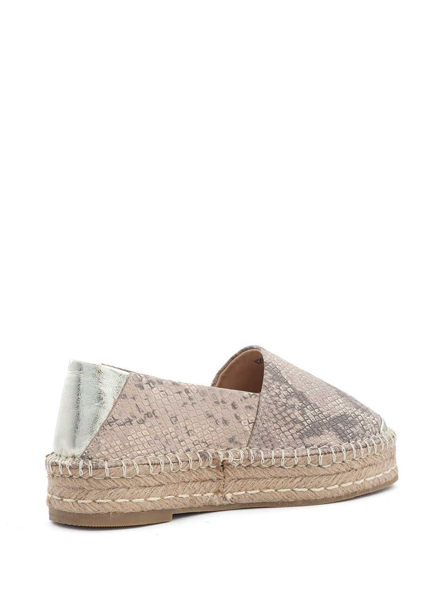 Jessie | Espadrille Snake Gold