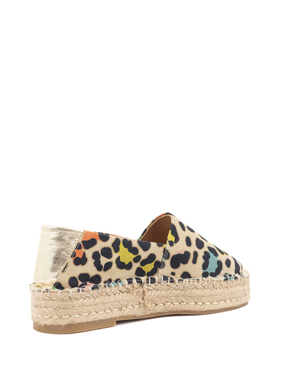 Jessie | Espadrille Goud/Multi Leopardo