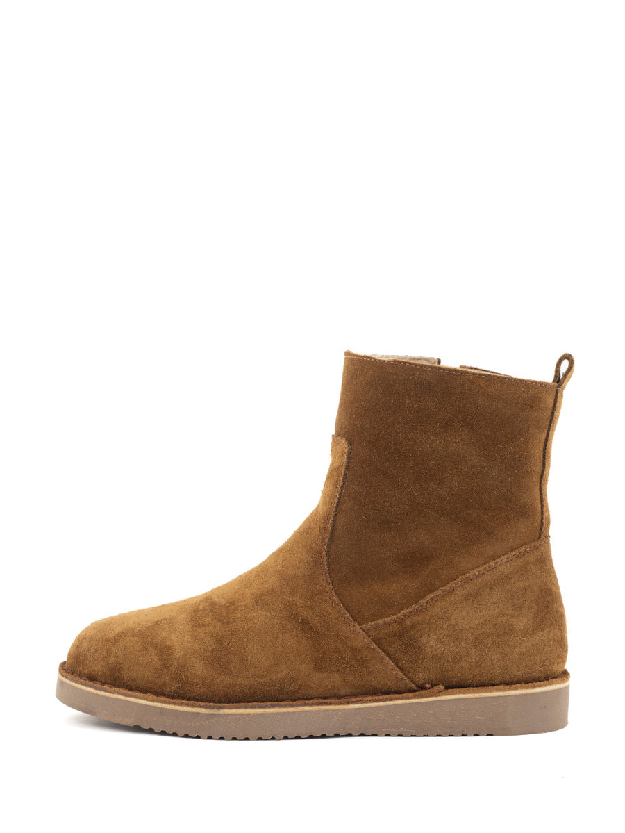 Julie | Fur boots Cognac