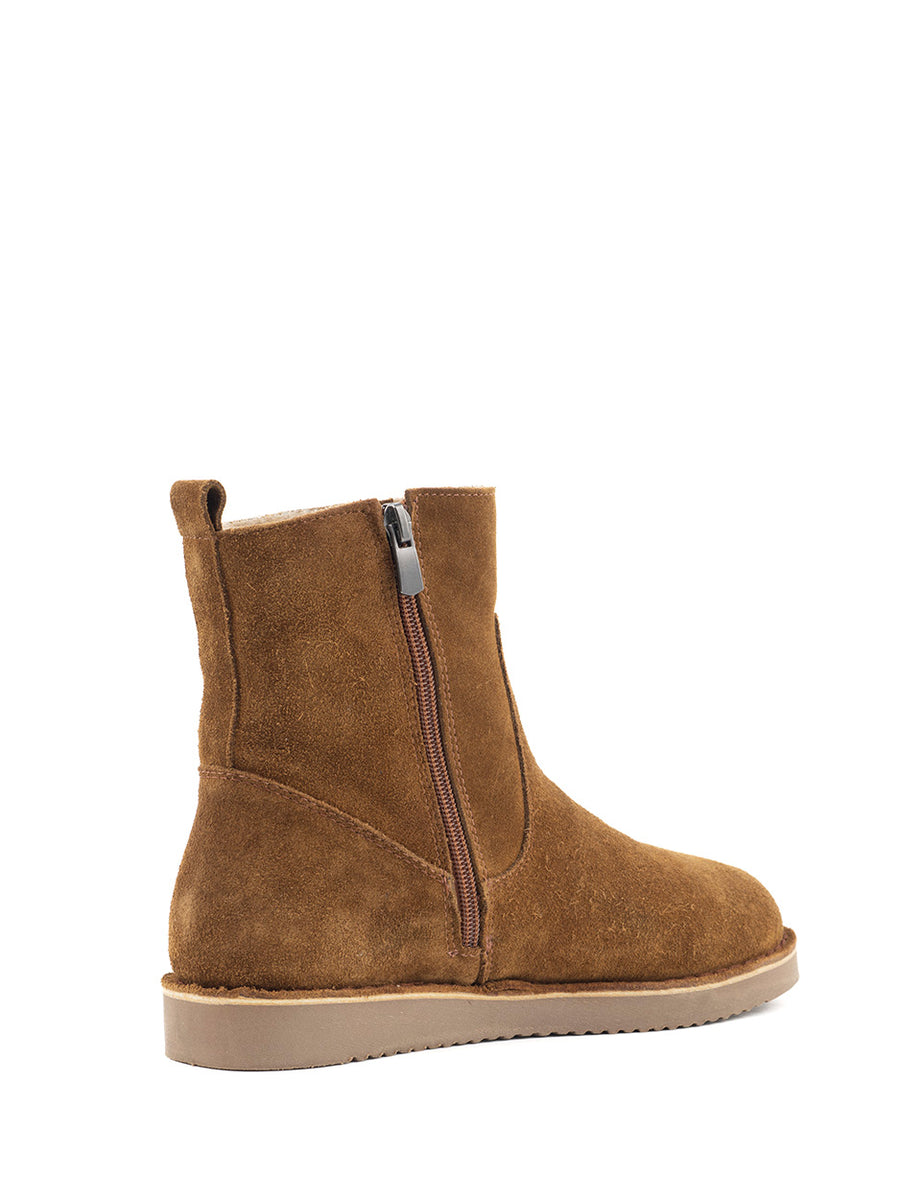 Julie | Fur boots Cognac