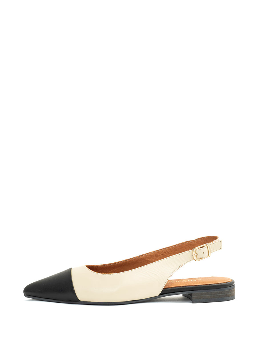 Katja | Slingback Zwart/Off White