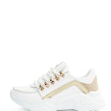 Lou | Sneaker Wit/Goud/Beige