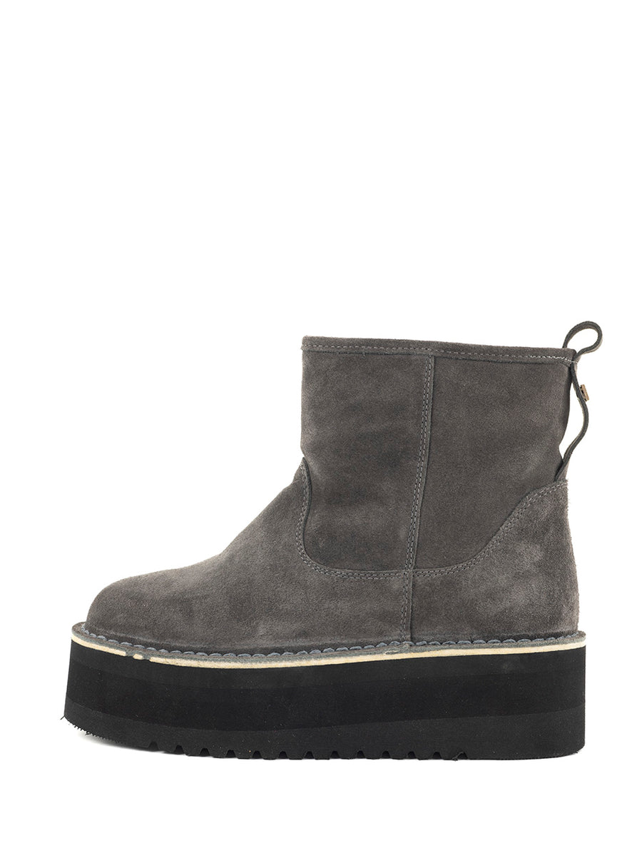 Rain | Fur boots Grey