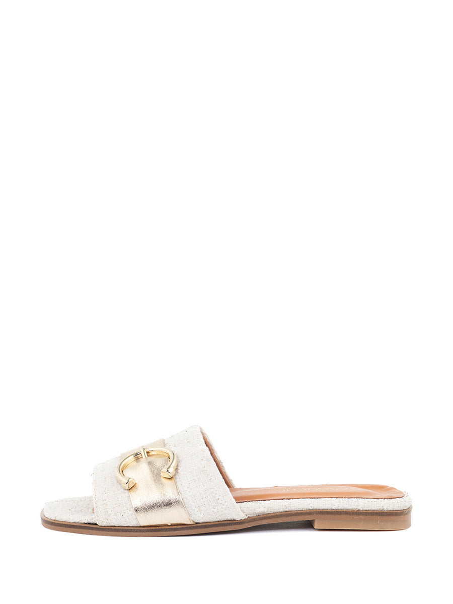 Rozan | Slipper Off White/Gold