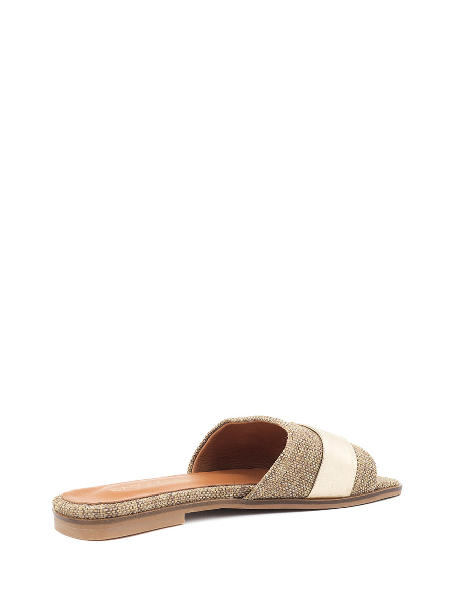 Rozan | Slipper Taupe/Gold