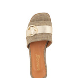 Rozan | Slipper Taupe/Gold