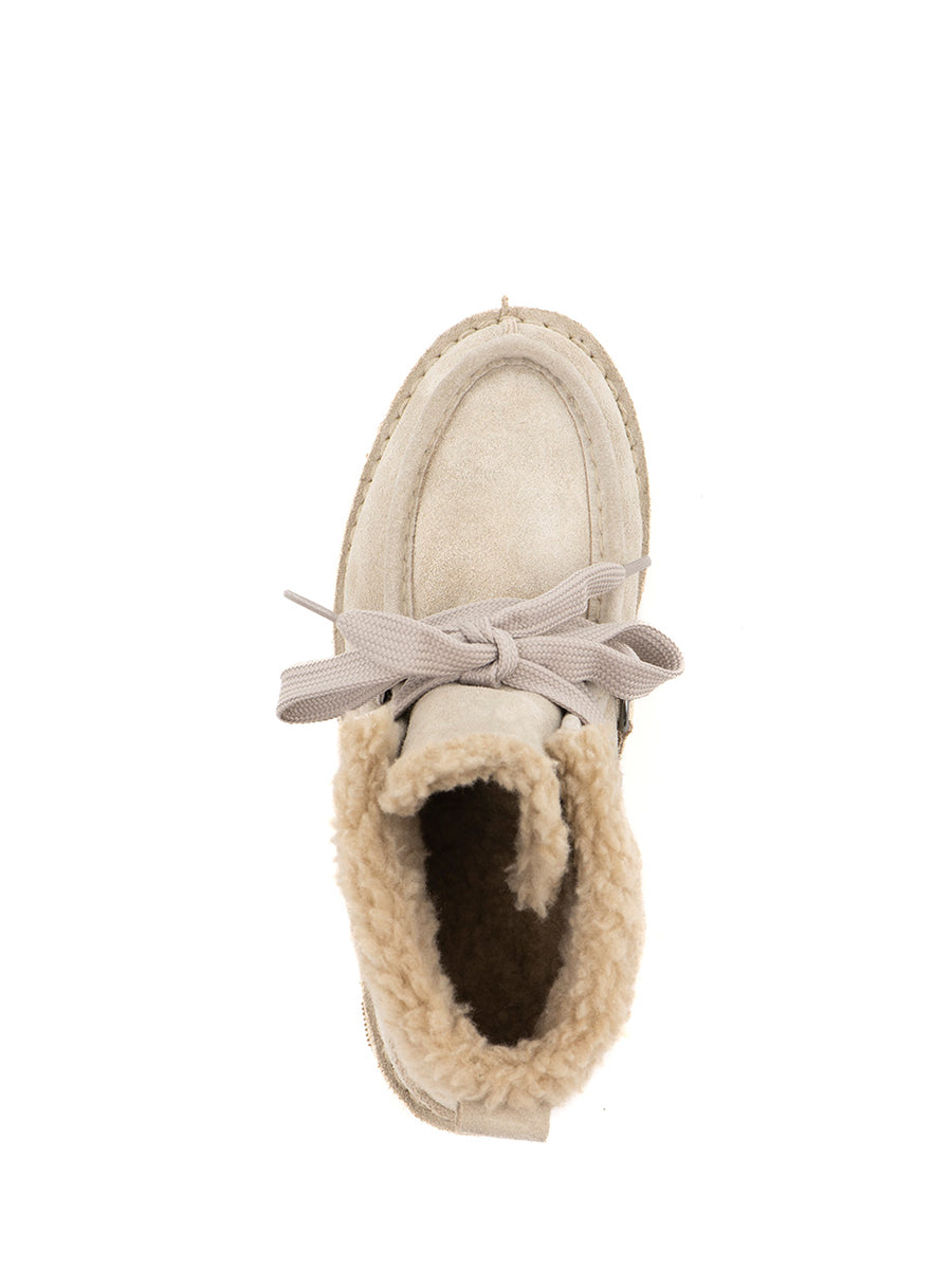 Saar | Fur boots Beige