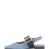 Samee | Slingback Light Blue/Zwart