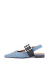Samee | Slingback Light Blue/Zwart