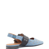 Samee | Slingback Light Blue/Zwart