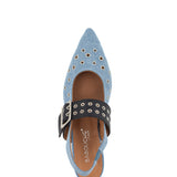 Samee | Slingback Light Blue/Zwart