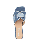 Sera | Slipper Silver/Dark Blue/Light Blue