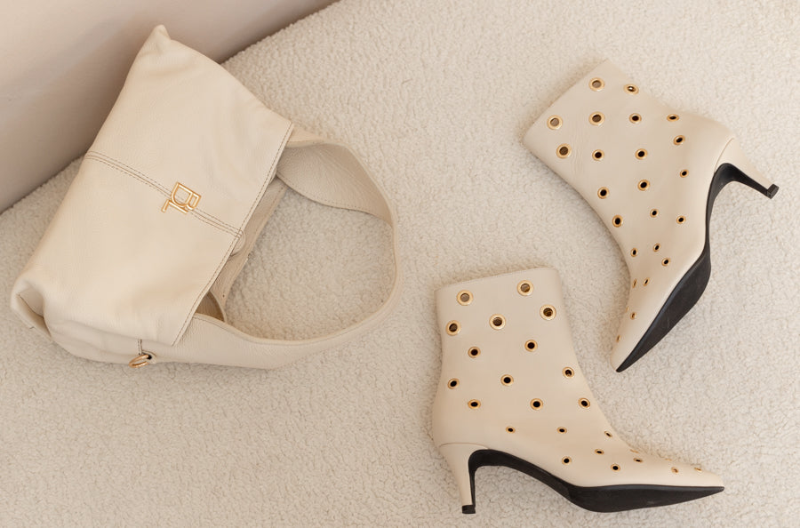 Elaine | Enkellaars Off White