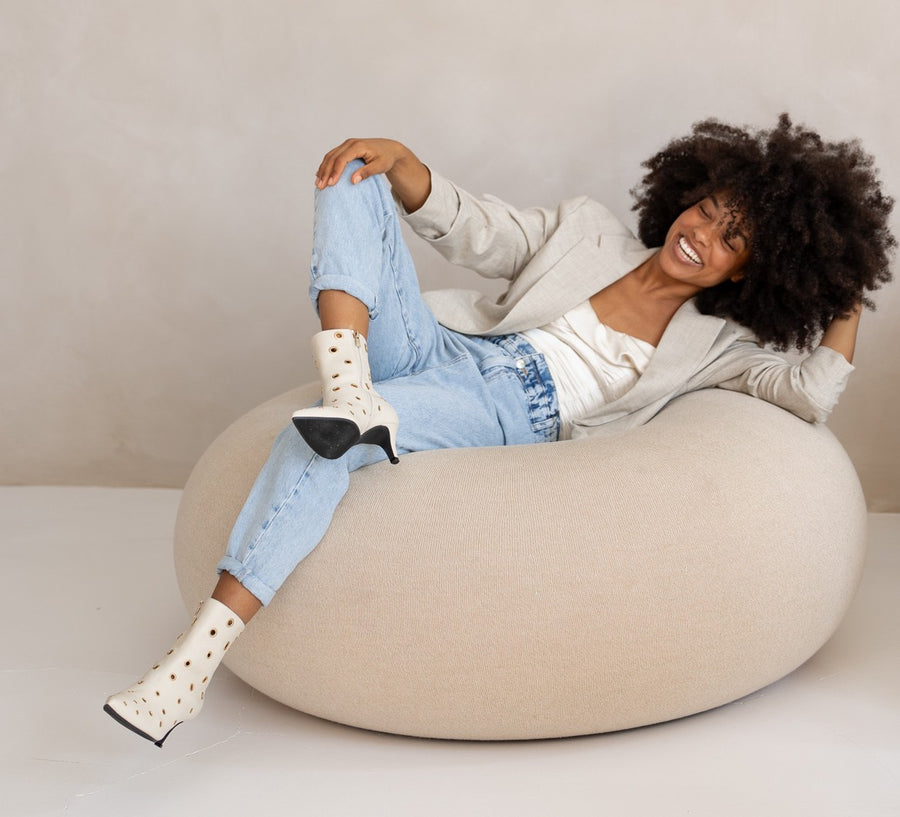 Elaine | Enkellaars Off White