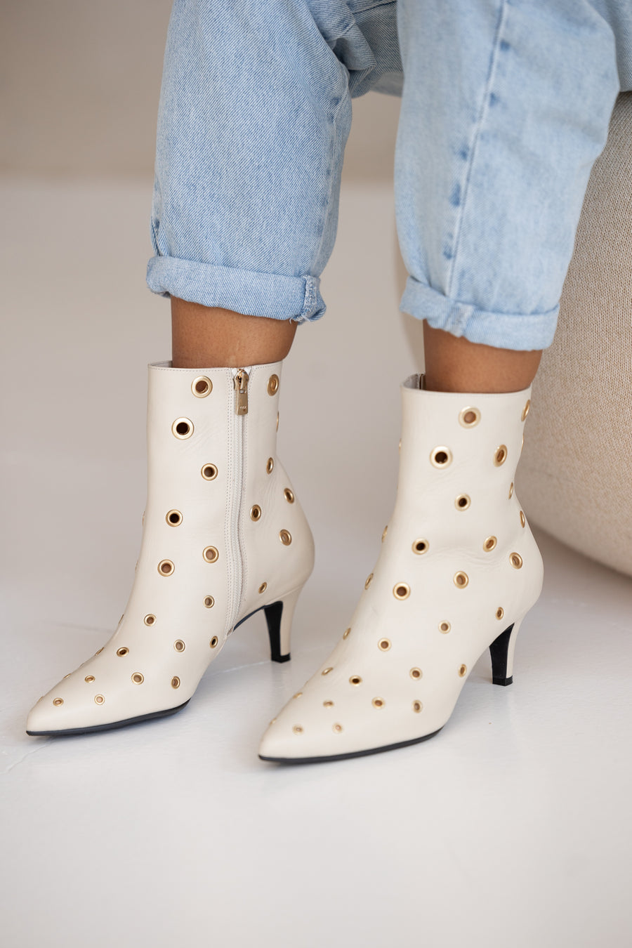 Elaine | Enkellaars Off White