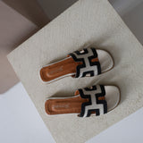 Elly | Slipper Black/Beige