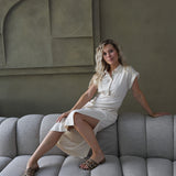 Joni | Gold/Taupe/Beige Flip-Flops