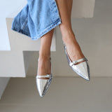 Lenny | Slingback Silber