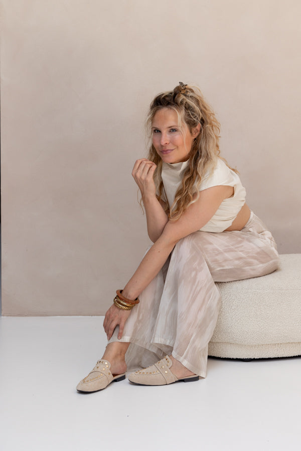 Nance | Muiltje Beige