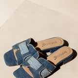 Sera | Slipper Silver/Dark Blue/Light Blue