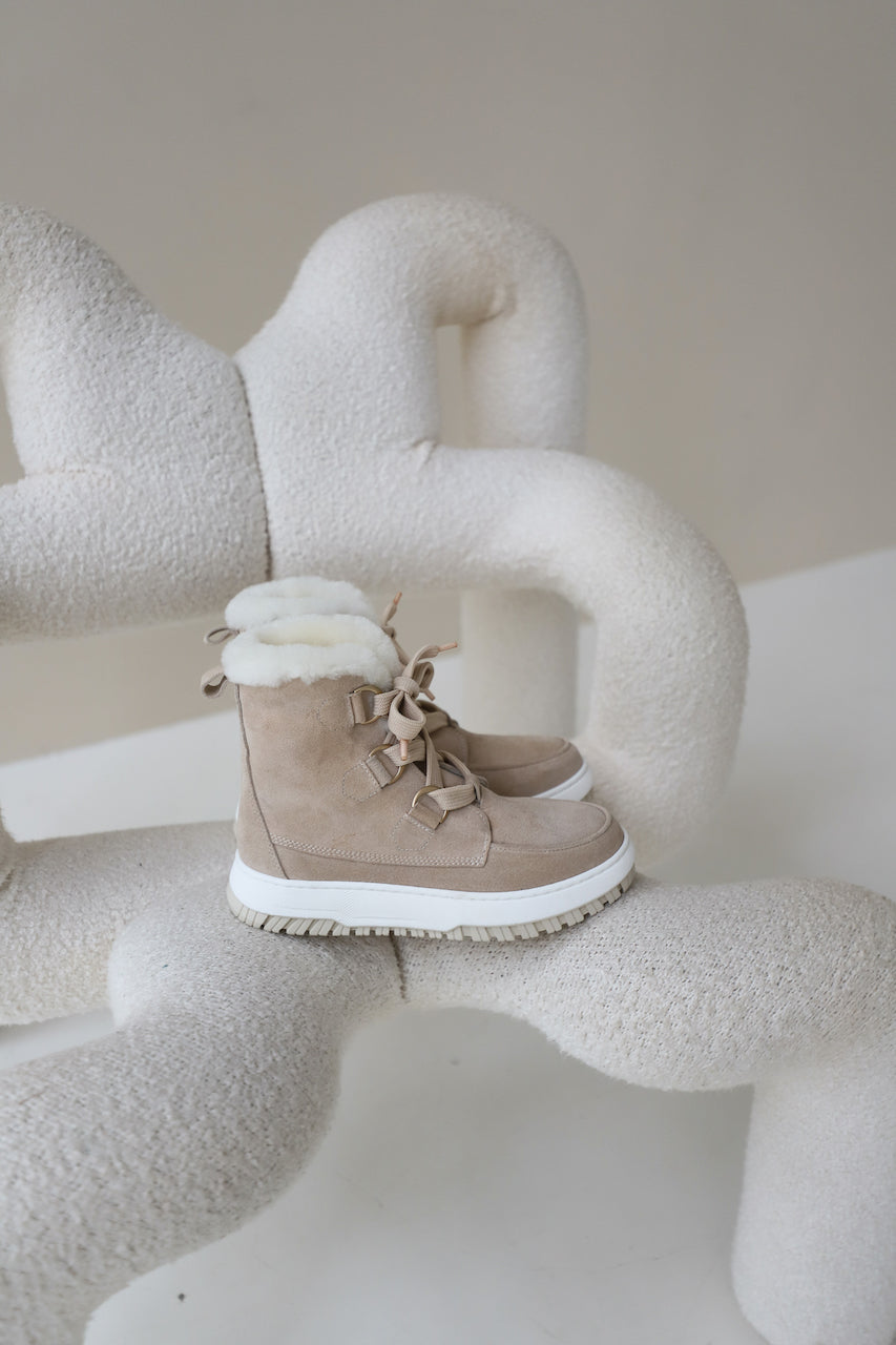 Moon | Fur Boots Beige