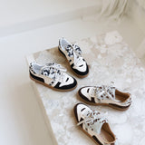 Alana | Sneaker Dunkelbraun/Off White/Dunkelbraun Kuh