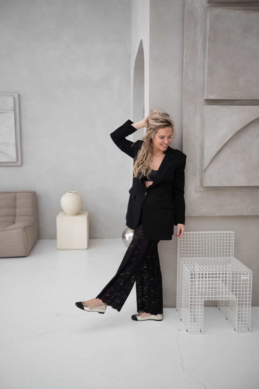 Candy | Ballerina Schwarz/Beige