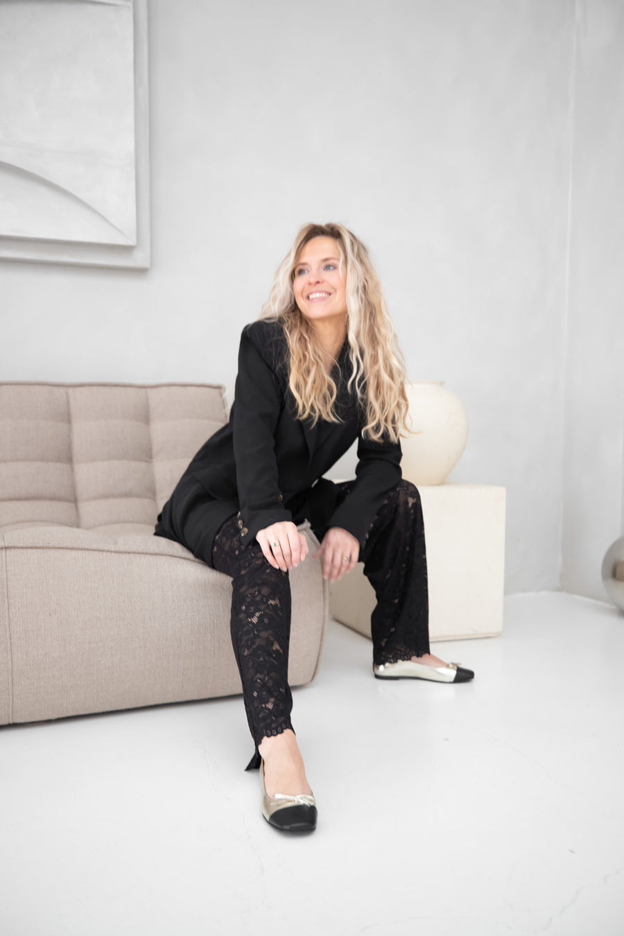 Candy | Ballerina Schwarz/Beige