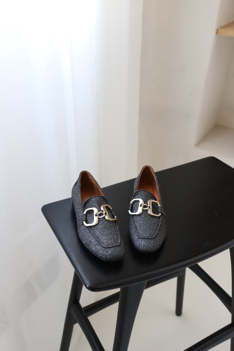 Clau | Loafer Anthrazit Glitzer