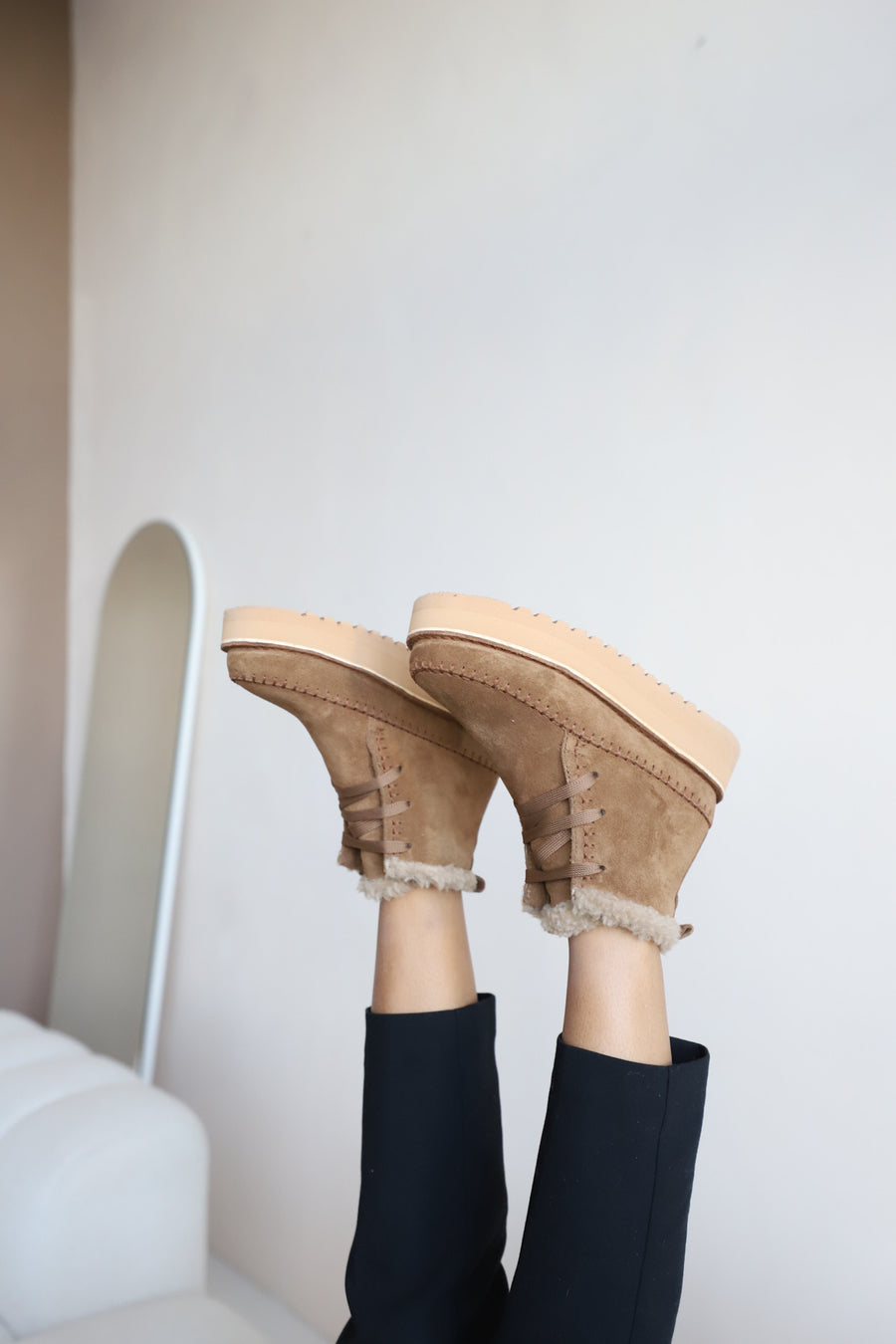 Keily | Fur boots Beige