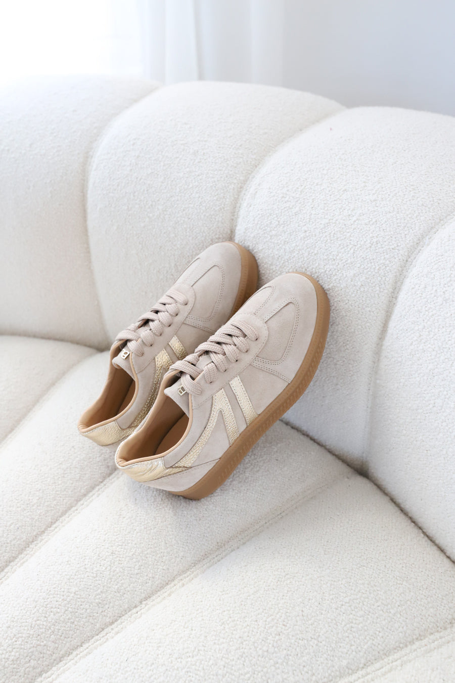 Liva | Sneaker Beige/Goud