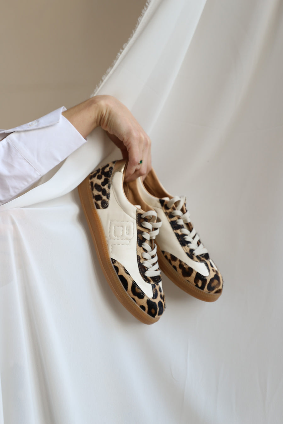 Nara | Sneaker Camel Leopard/Off White/Gold