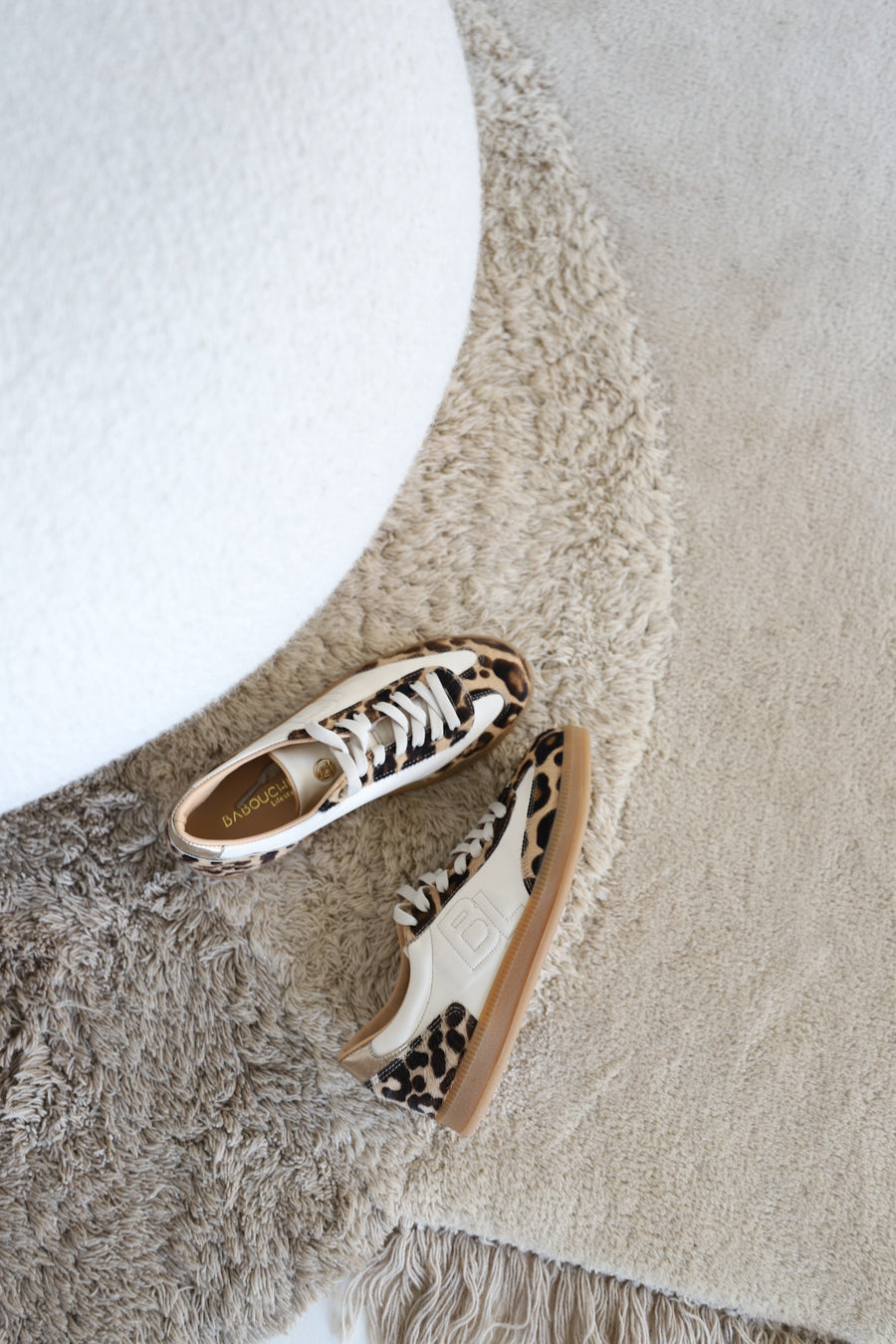 Nara | Sneaker Camel Leopard/Off White/Gold