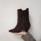 Eslie| Enkellaars Donker Bruin