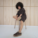 Jilly | Sneaker Dark Brown/Dark Brown/Gold