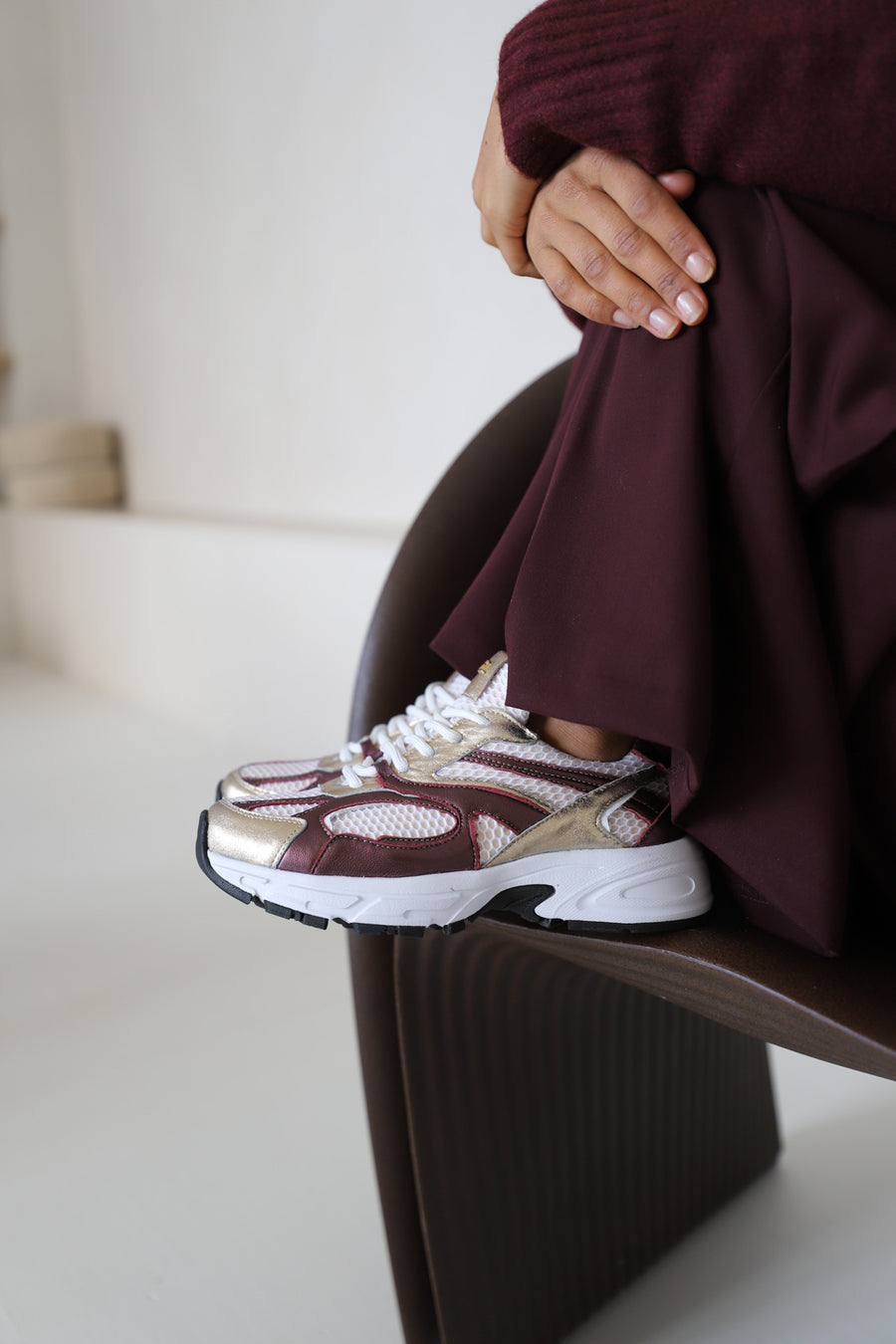 Novy | Sneaker Gold/Bordo